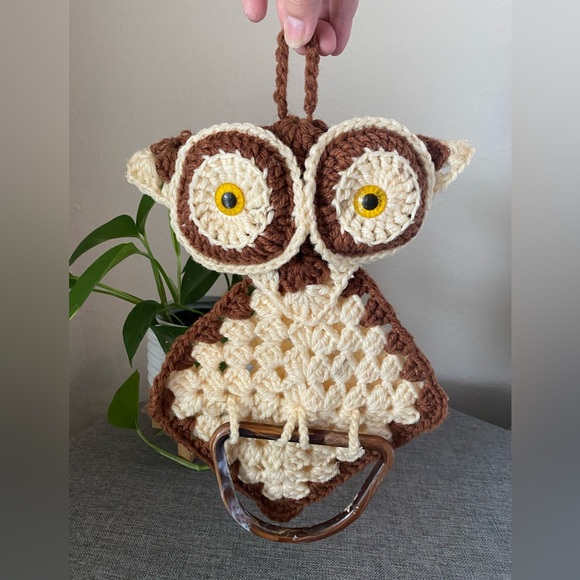 Vintage 70’s - Crochet - Owl - Towelholder - Picture 5 of 5
